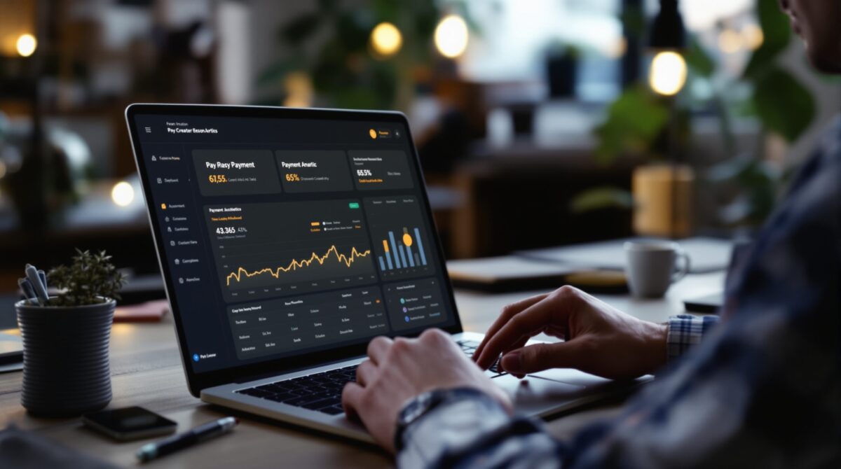 Revenue dashboard showing payments and monetization for AI art