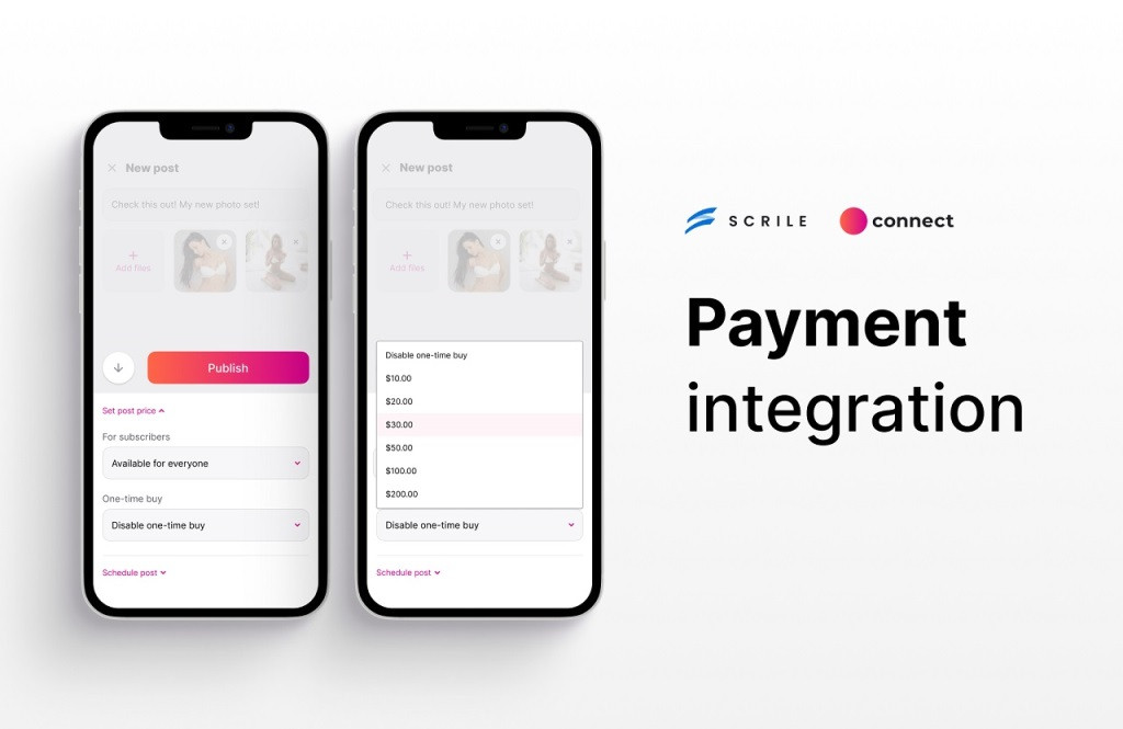 Crypto payments with Scrile Connect