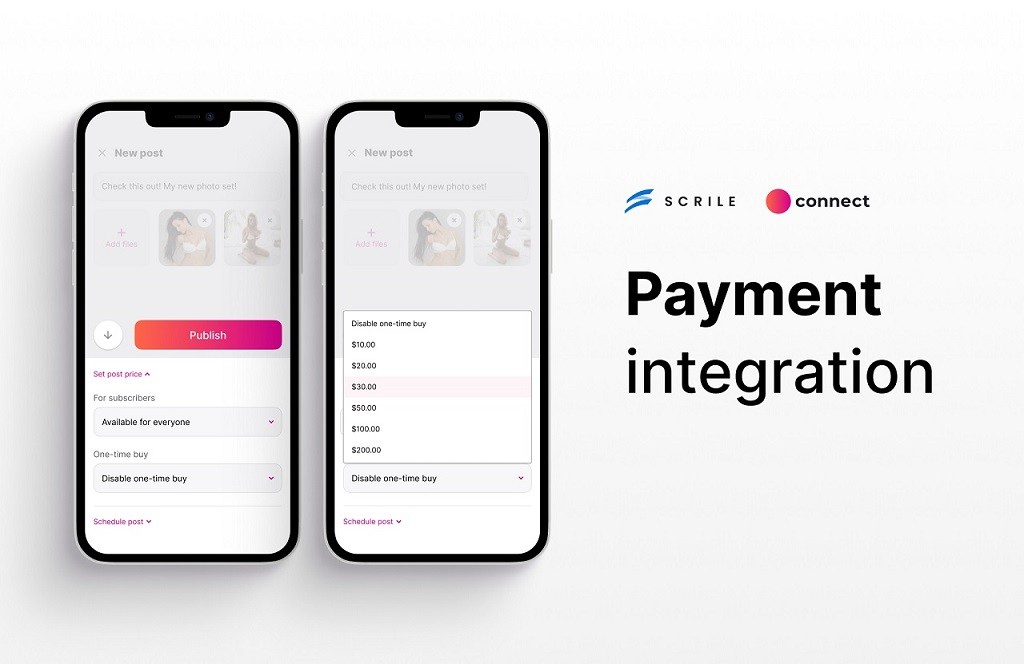 Crypto invoicing with Scrile Connect